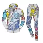 ensemble jogging versace 2 pieces haut et pantalon medusa hoodie ocean